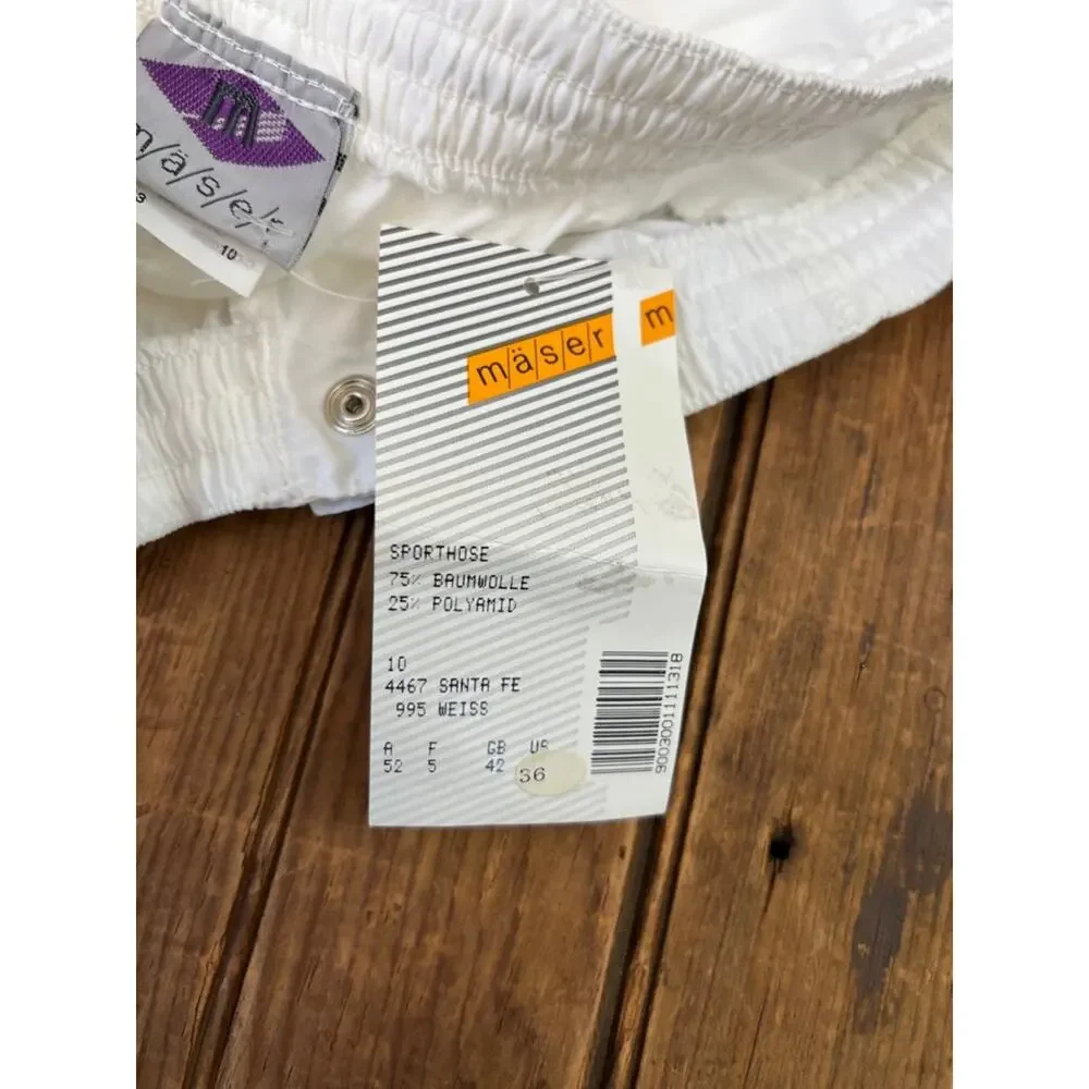 Men’s vintage 80s athletic gym shorts, cotton, high waisted white tennis new NWT